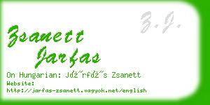 zsanett jarfas business card